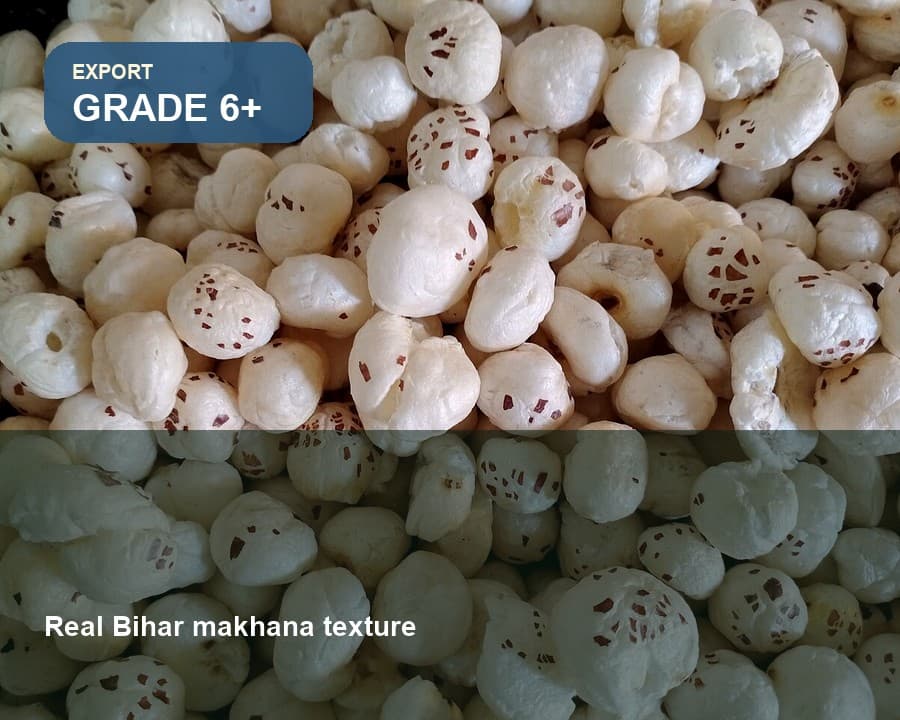 Grade 6+ makhana close-up